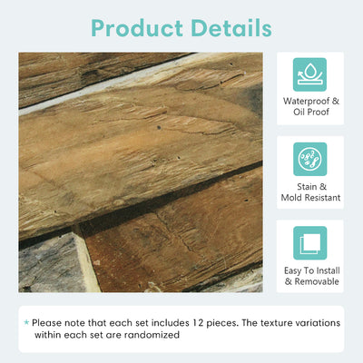 Wood Grain Peel and Stick Tile Stickers