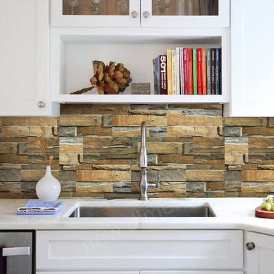 Wood Grain Peel and Stick Tile Stickers