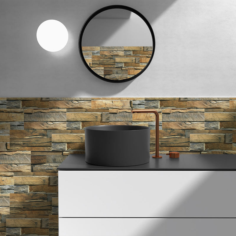 Wood Grain Peel and Stick Tile Stickers