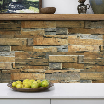 Wood Grain Peel and Stick Tile Stickers