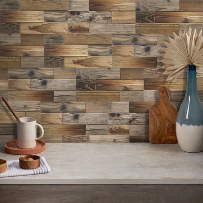 Vintage Wood Peel and Stick Tile Stickers