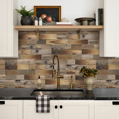 Vintage Wood Peel and Stick Tile Stickers