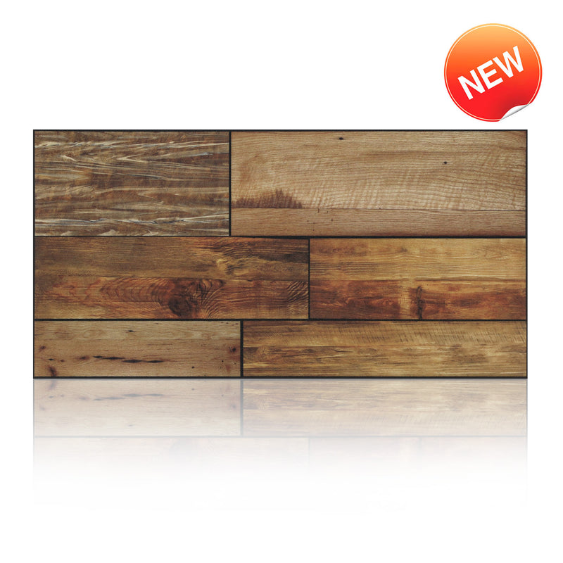 Yellow Wood Peel and Stick Tile Stickers