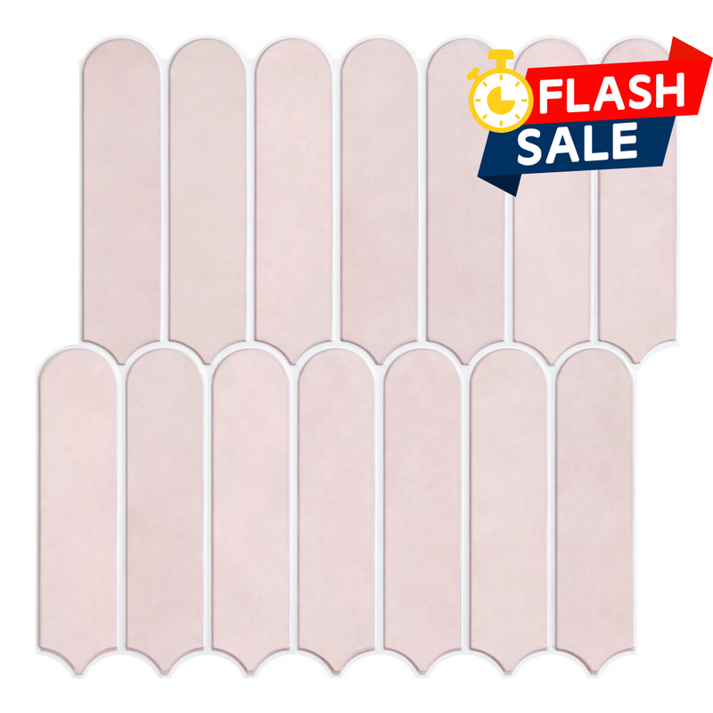 3D Blush Pink Fish Scale Peel and Stick Wall Tile