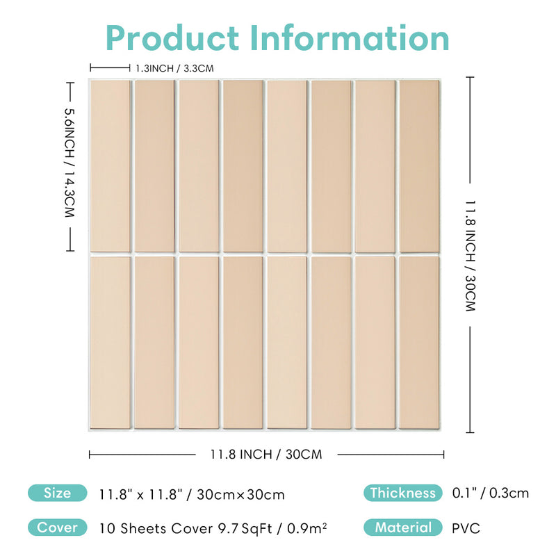 3D Peel and Stick Wall Tile Sample (1 Sheet)