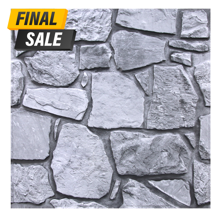 3D Gray Fieldstone Peel and Stick Wall Tile – Commomy