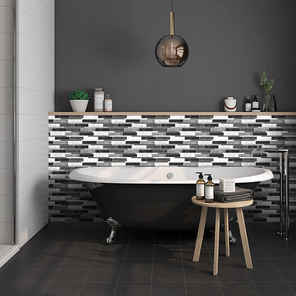 Black Marble Peel and Stick Tile Stickers – Commomy, image size:1000x1000