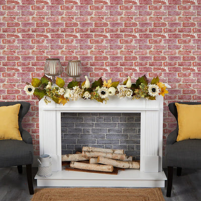 3D Old Red Rustic Brick Peel and Stick Wall Tile