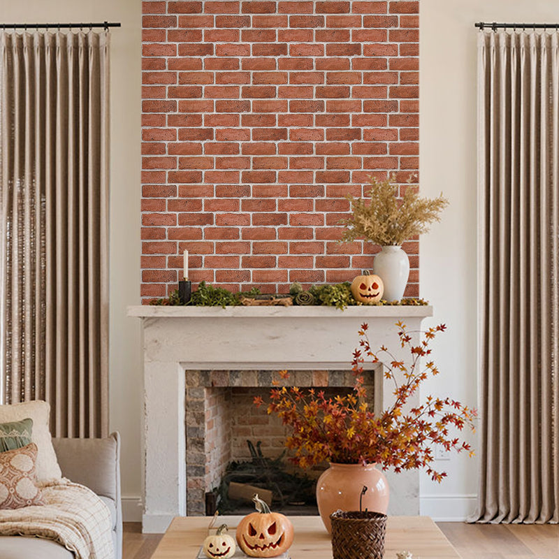 3D Classic Red Brick Peel and Stick Wall Tile