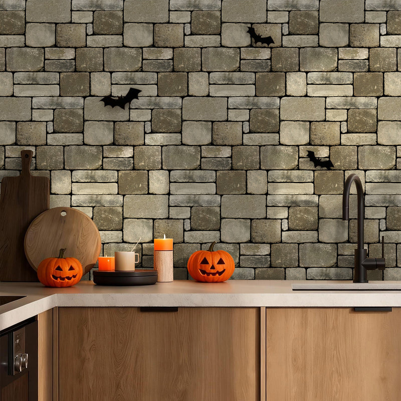 3D Ashlar Stone Peel and Stick Wall Tile