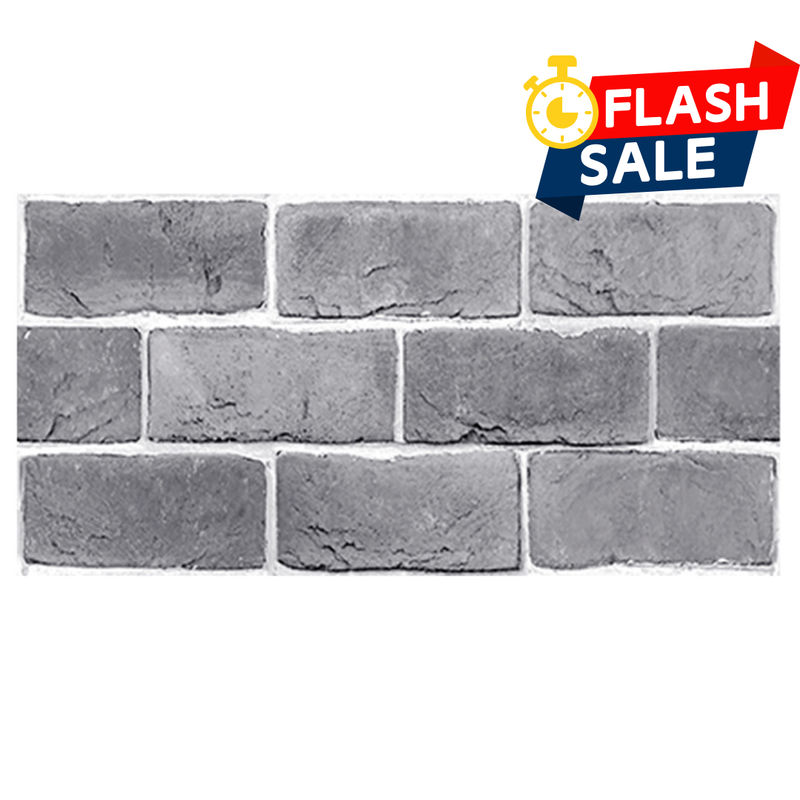 Grey Brick Peel and Stick Tile Stickers