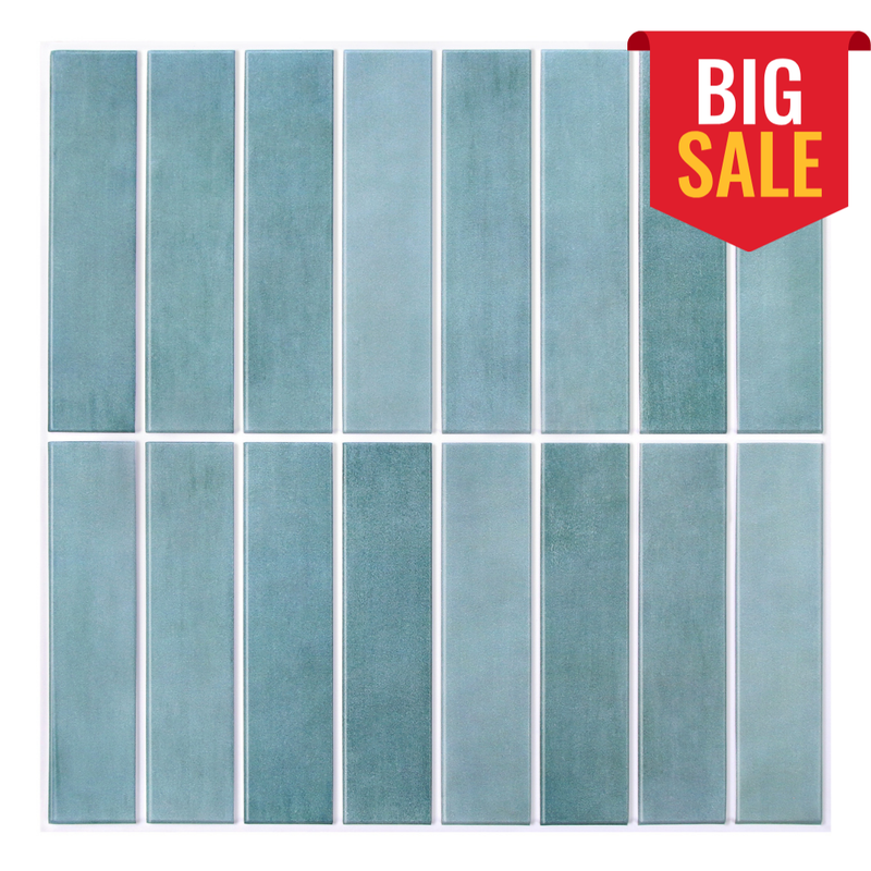 3D Ocean Color Gerade Lineare Mosaik-Wandfliese zum Abziehen und Aufkleben