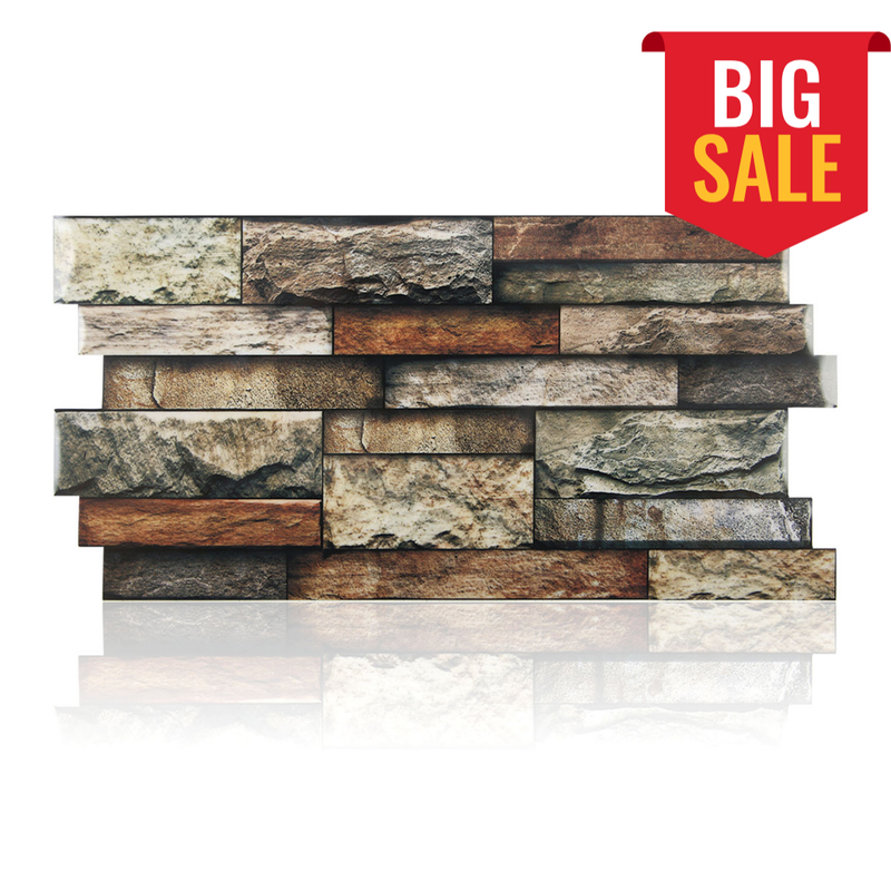 Pegatinas para azulejos de piedra de ladrillo retro despegables y adheribles