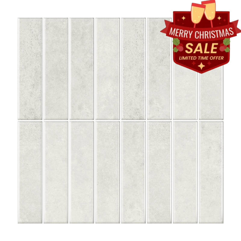 Beige Cream Color Linear Peel and Stick Backsplash Tile