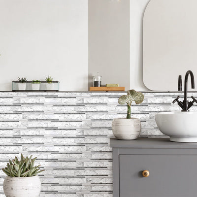 Carrara Marble Peel and Stick Tile Stickers