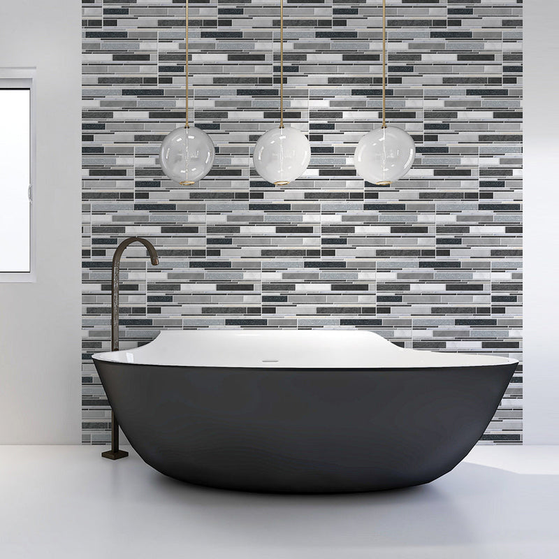 Grey Marble Peel and Stick Tile Stickers