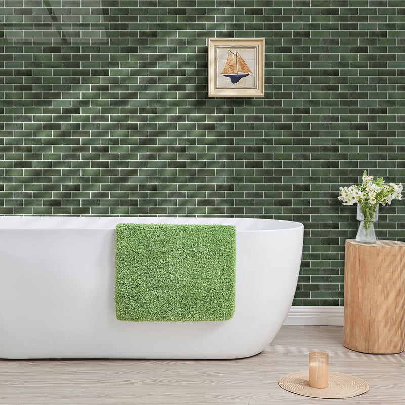 Green Marble Peel and Stick Tile Stickers