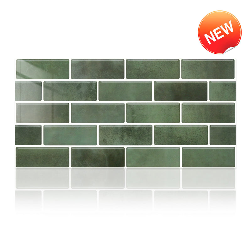 Green Marble Peel and Stick Tile Stickers