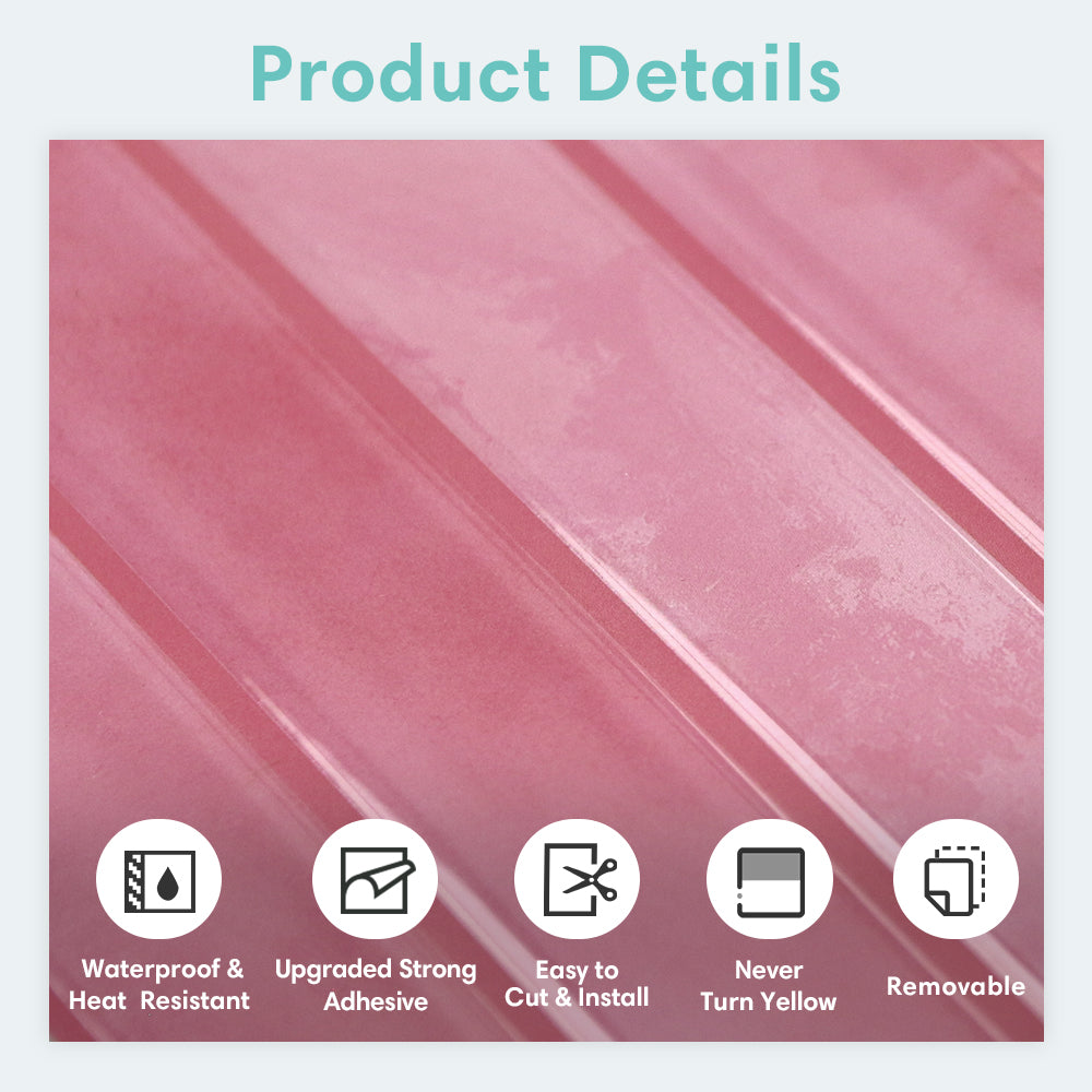 Rose Pink Linear Peel and Stick Backsplash Tile – Commomy