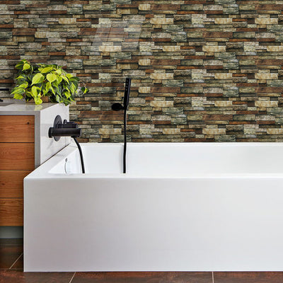 Retro Brick Stone Peel and Stick Tile Stickers