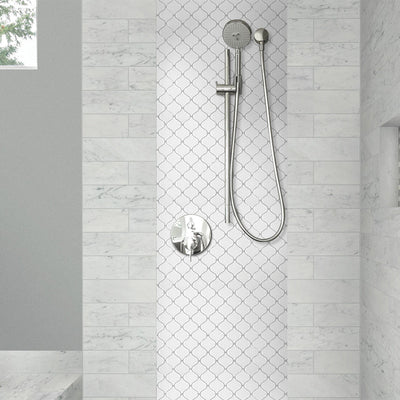 White Arabesque Backsplash Peel and Stick Tile - Thicker Design