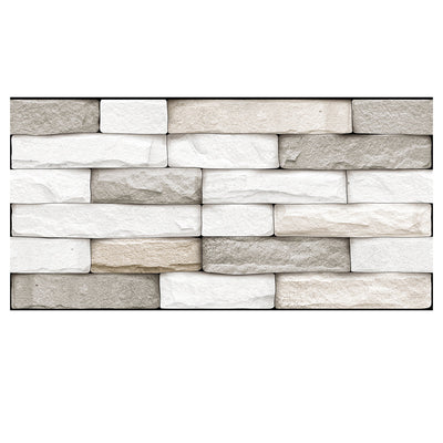 White and Gray Stone Peel and Stick Tile Stickers
