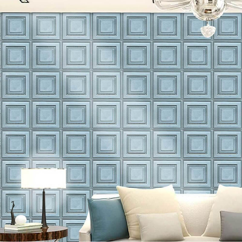 3D Simple Square Peel and Stick Wall Tile - Commomy
