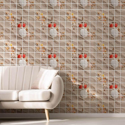 3D Beach Pattern Peel and Stick Wall Tile - Commomy
