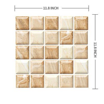 3D Beige Marble Stone Peel and Stick Wall Tile - Commomy