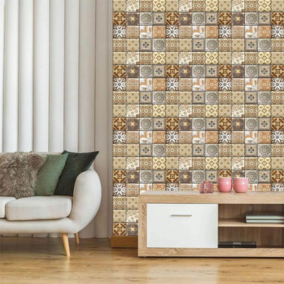 3D Bohemia Style Peel and Stick Wall Tile - Commomy