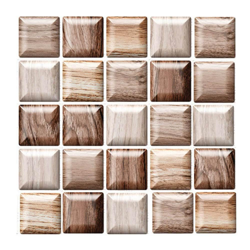 3D Brown Marble Stone Peel and Stick Wall Tile - Commomy