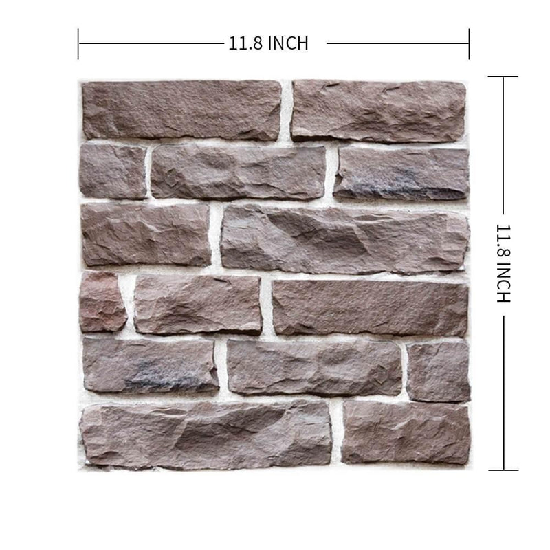 3D Gray Nature Stone Peel and Stick Wall Tile - Commomy