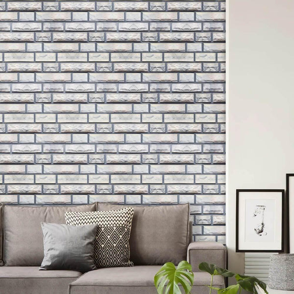 Commomy 3D Grey Brick Peel and Stick Wall Tile/Pannelli finti mattoni per  decorazioni murali/10 pezzi, 11,8'' x 11,8'', Copre 9,7 sq.ft. -  Italia