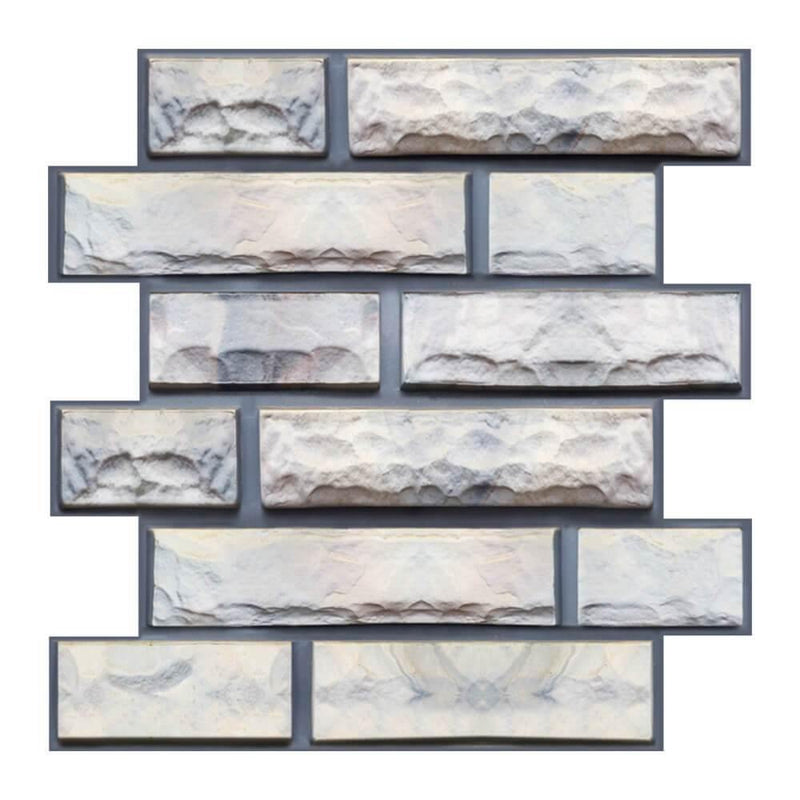 3D Gray Stone Peel and Stick Wall Tile - Commomy