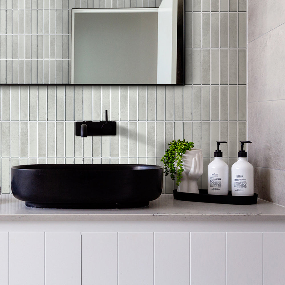 3D Grey Matt Linear Mosaic Peel and Stick Wall Tile – Commomy, image size:1000x1000