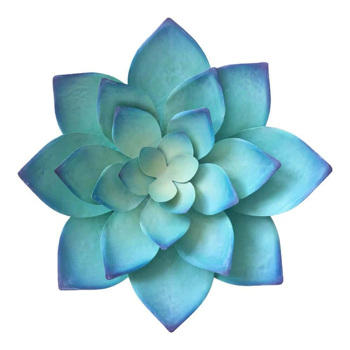 metal succulent wall decor 3D Metal Art Succulent Flower Wall Decor