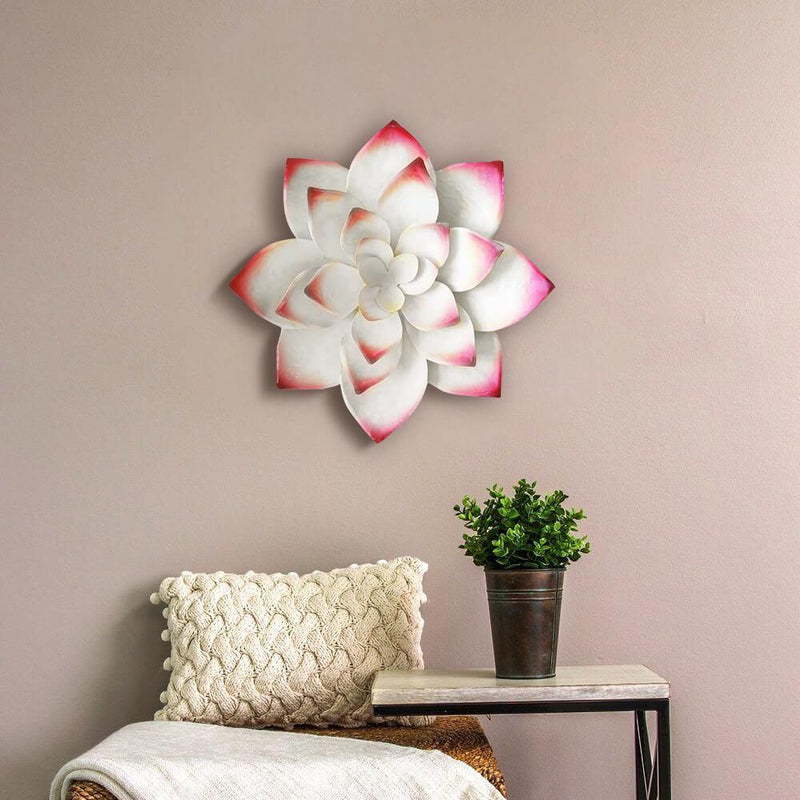 3D Metal Art Succulent Flower Wall Decor - Commomy