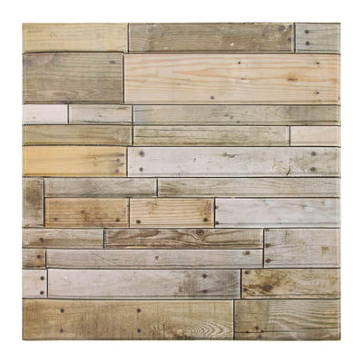 3D Narrow Striped Wood Peel and Stick Wall Tile - Commomy