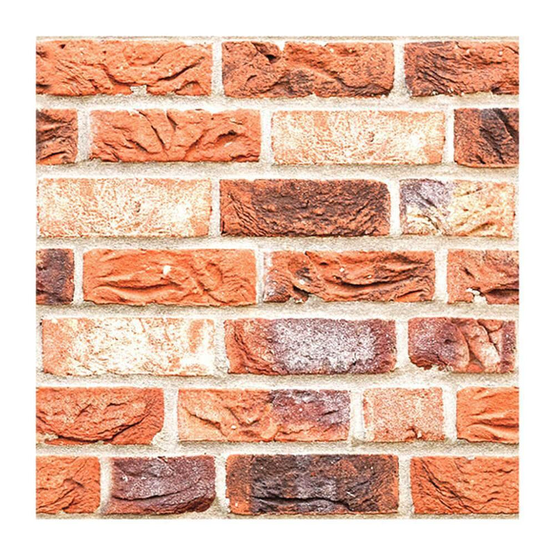 3D Orange Brick Peel and Stick Wall Tile - Commomy