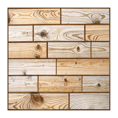 3D Striped Wood Texture Peel and Stick Wall Tile - Commomy