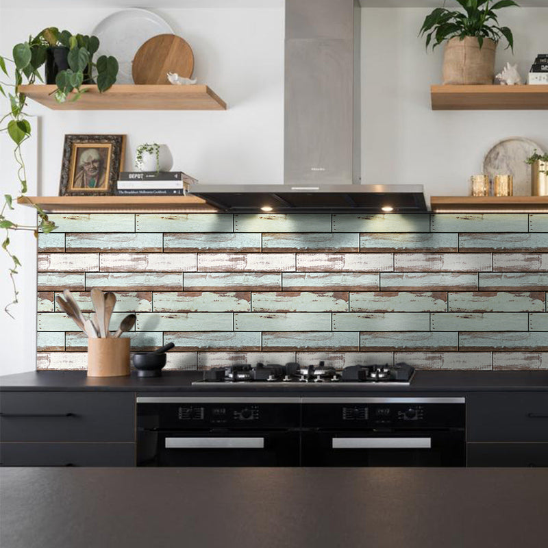 3D Vintage Green Shiplap Wood Peel and Stick Wall Tile – Commomy