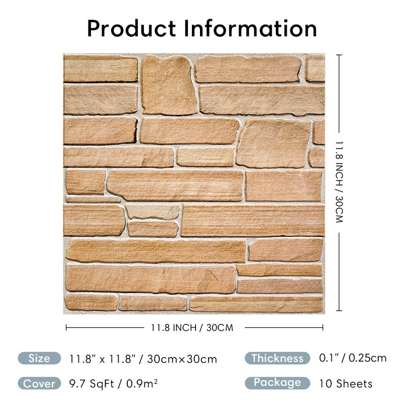 3D Peel and Stick Wall Tile Sample (1 Sheet)