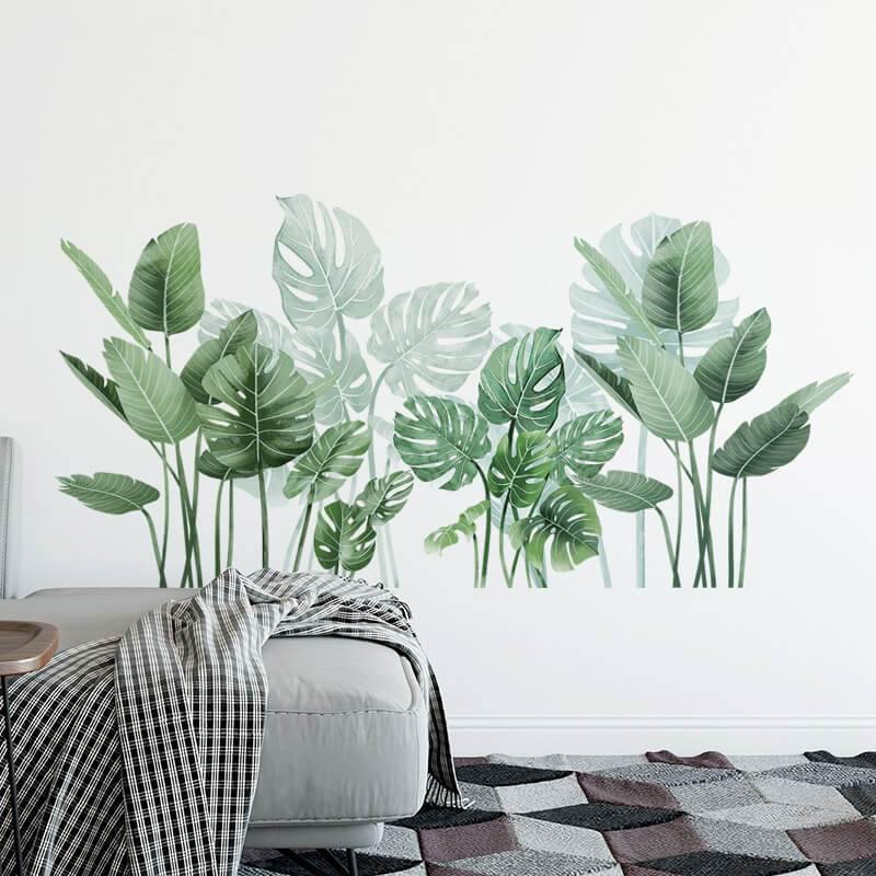 Banana Leaf Peel and Stick Giant Wall Decals - Commomy