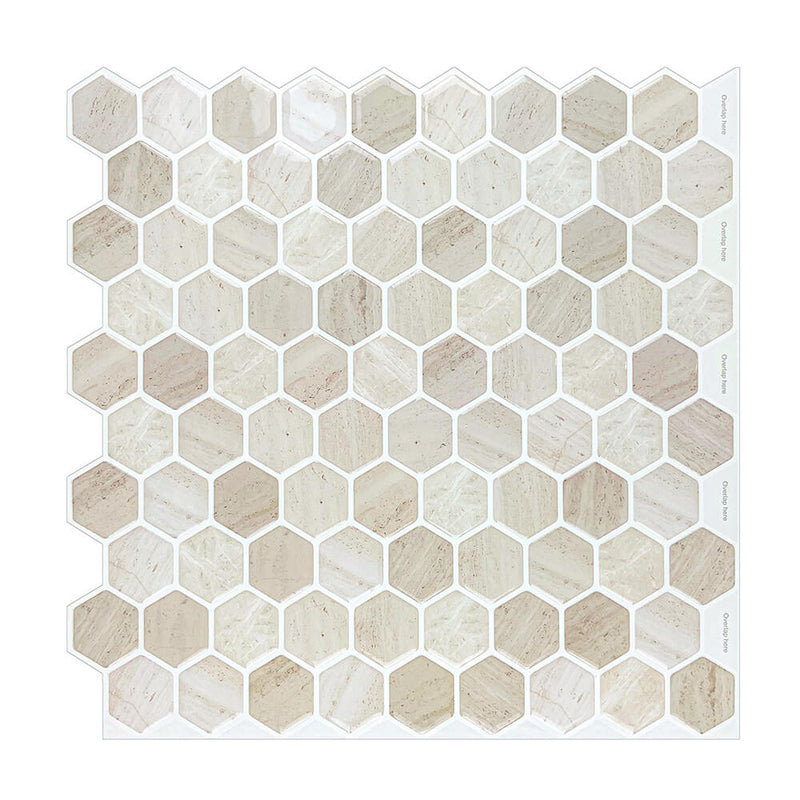 Beige_Marble_Hexagon_Peel_and_Stick_Backsplash_Tile-Commomy Decor