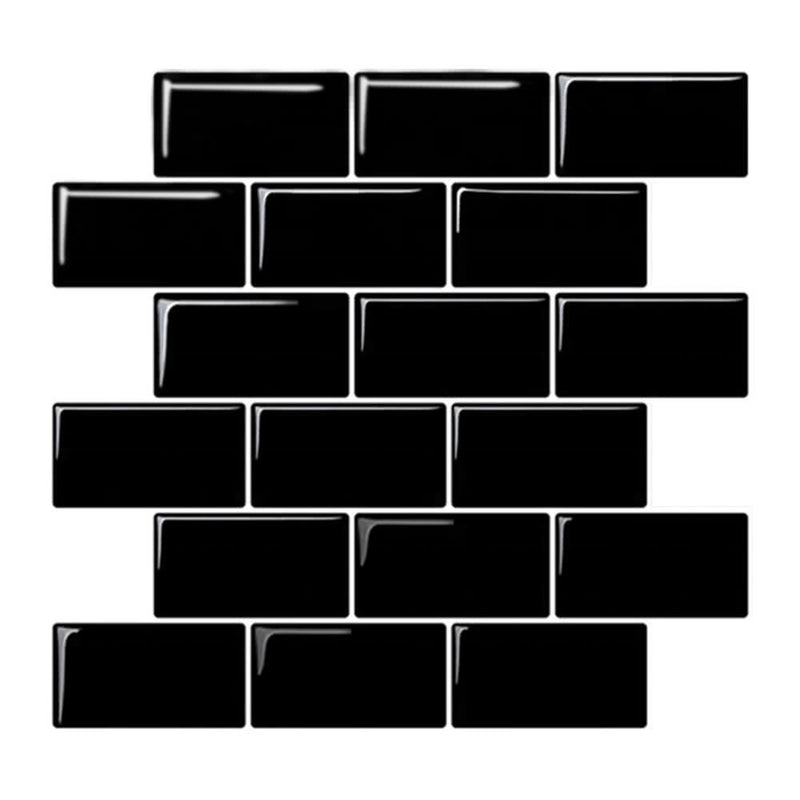 Black Subway Tile Backsplash Peel and Stick - Commomy