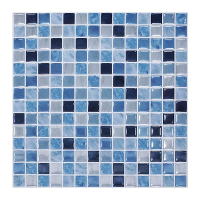 Blue Mosaic Peel and Stick Backsplash Tile - Commomy