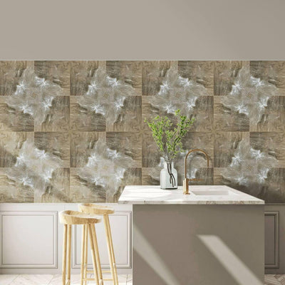 Brown Marble  Peel and Stick Wall Tile - Commomy