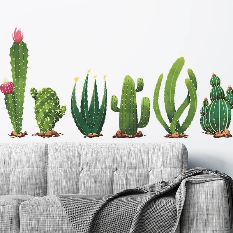 Cactus Peel and Stick Wall Decals – Commomy