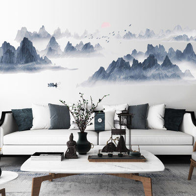 Chinese Landscape Painting Peel and Stick Wall Decals_commomy decor