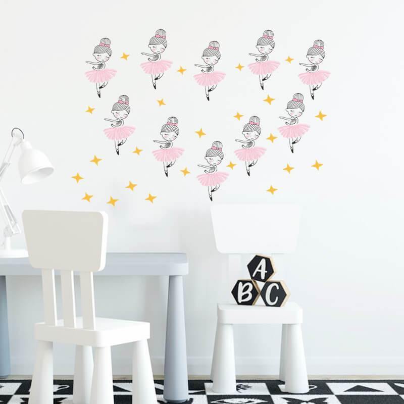 Dancing Girl Peel and Stick Decals - Commomy